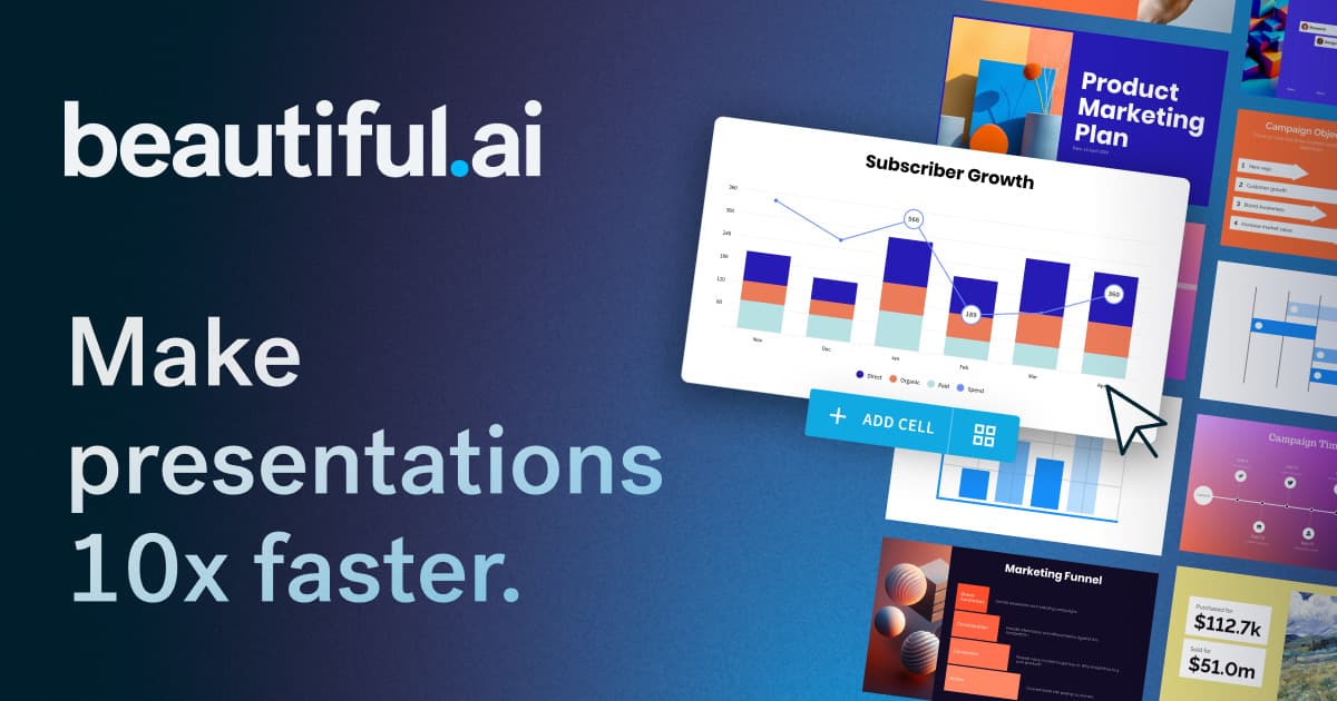 Beautiful.ai preview image from its official website